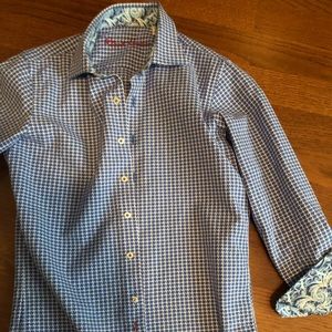 Boys Robert graham buttondown shirt! Medium 10/12